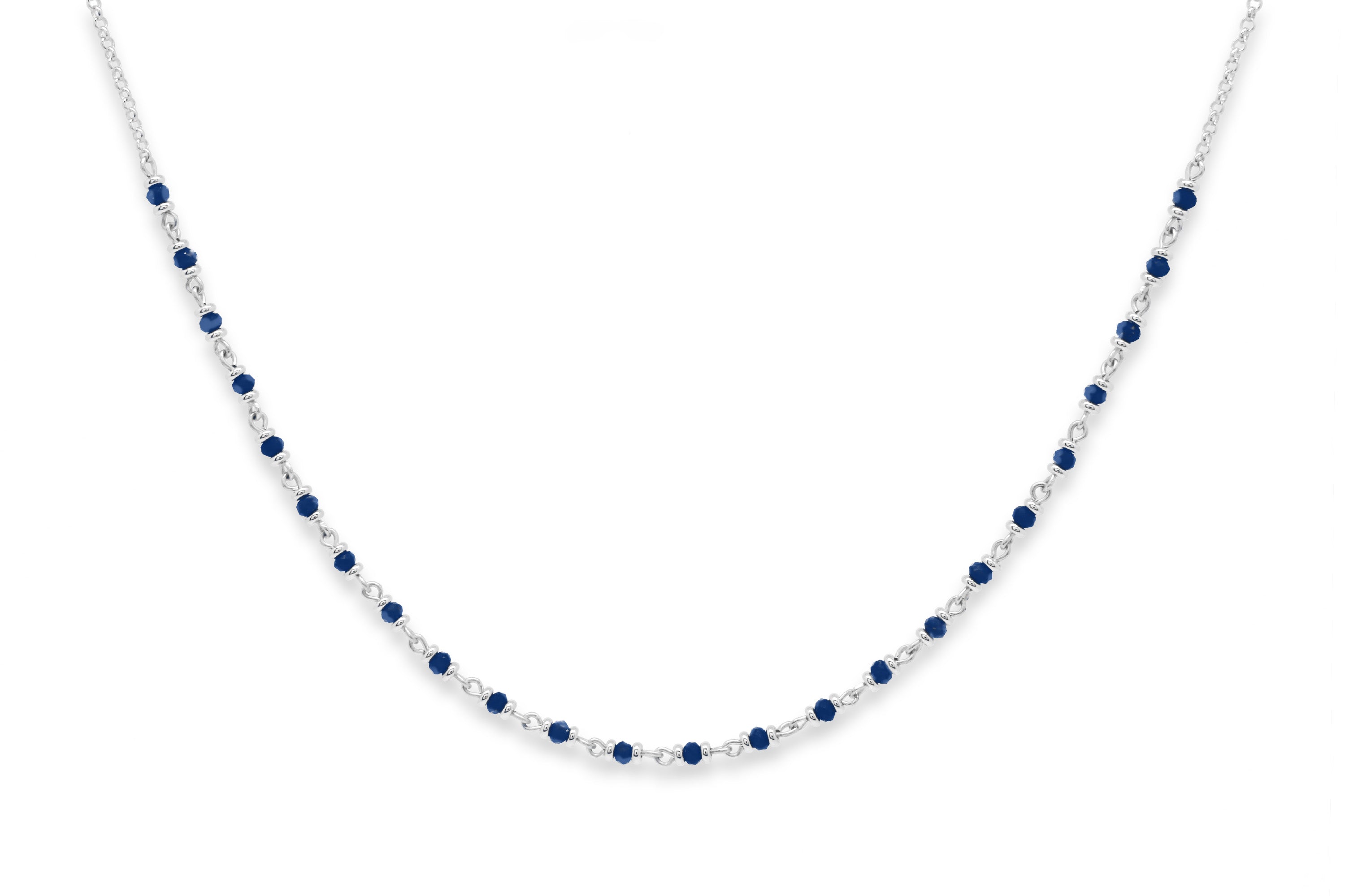 Panacea Lapis Lazuli Silver Gemstone Necklace - Boho Betty