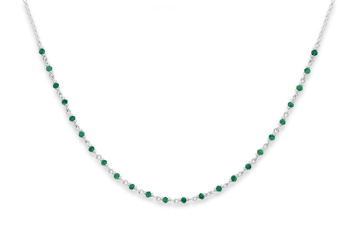 Panacea Malachite Silver Gemstone Necklace