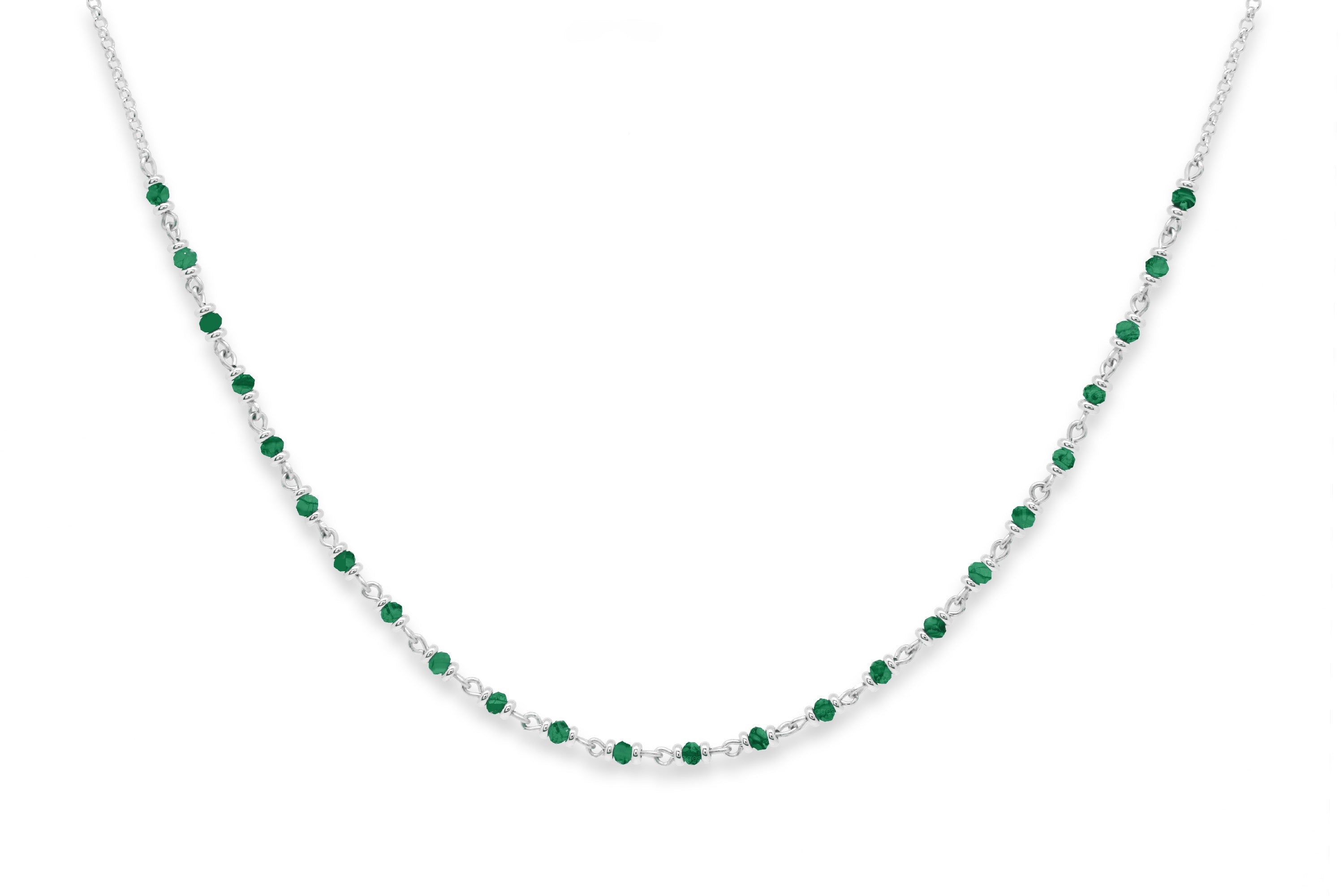 Panacea Malachite Silver Gemstone Necklace - Boho Betty 