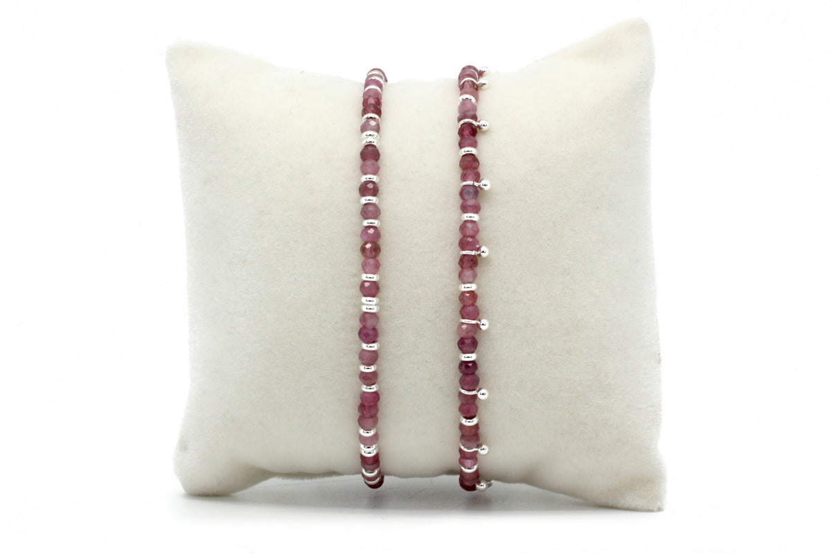 Serenity Pink Tourmaline Bracelet Stack