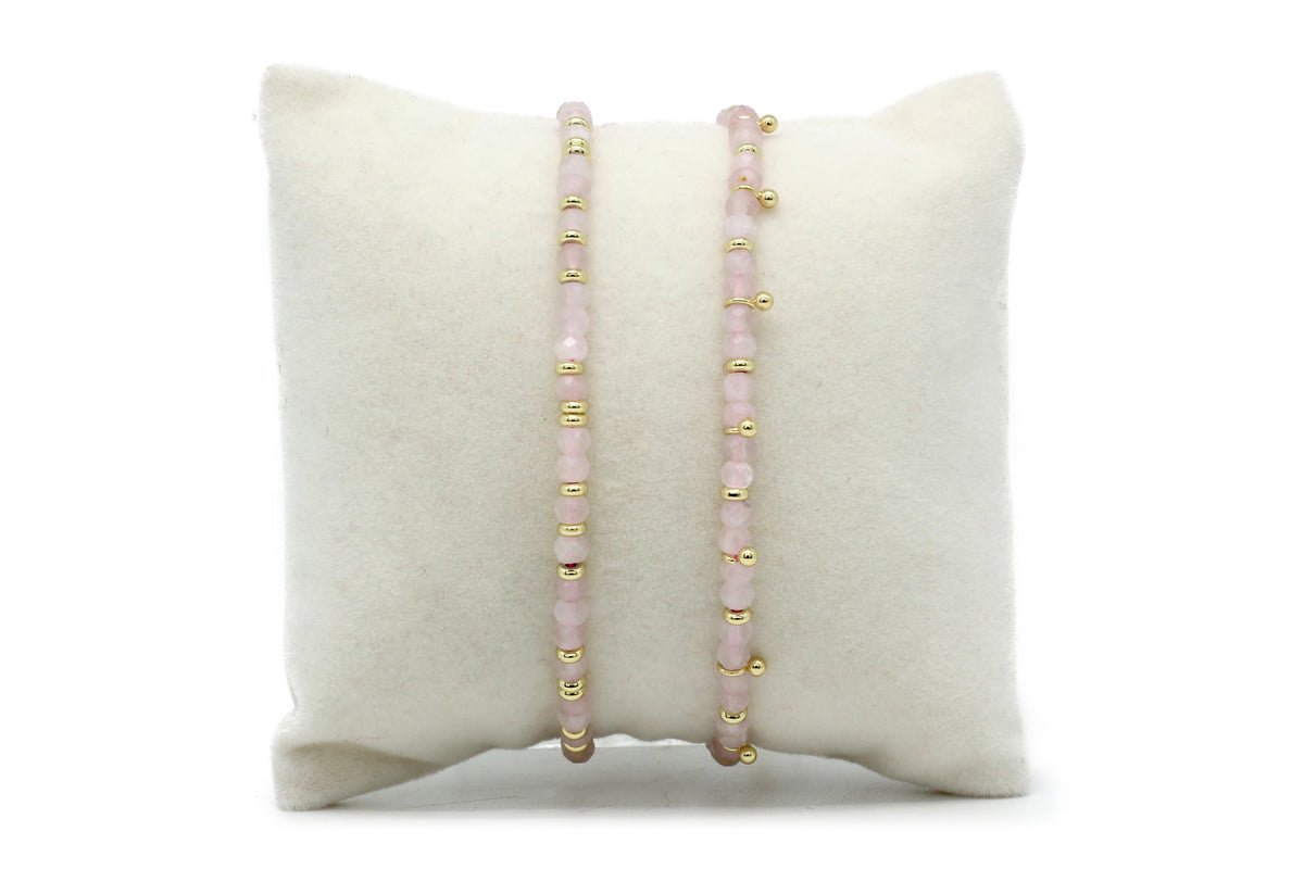 Serenity Rose Quartz  Bracelet Stack