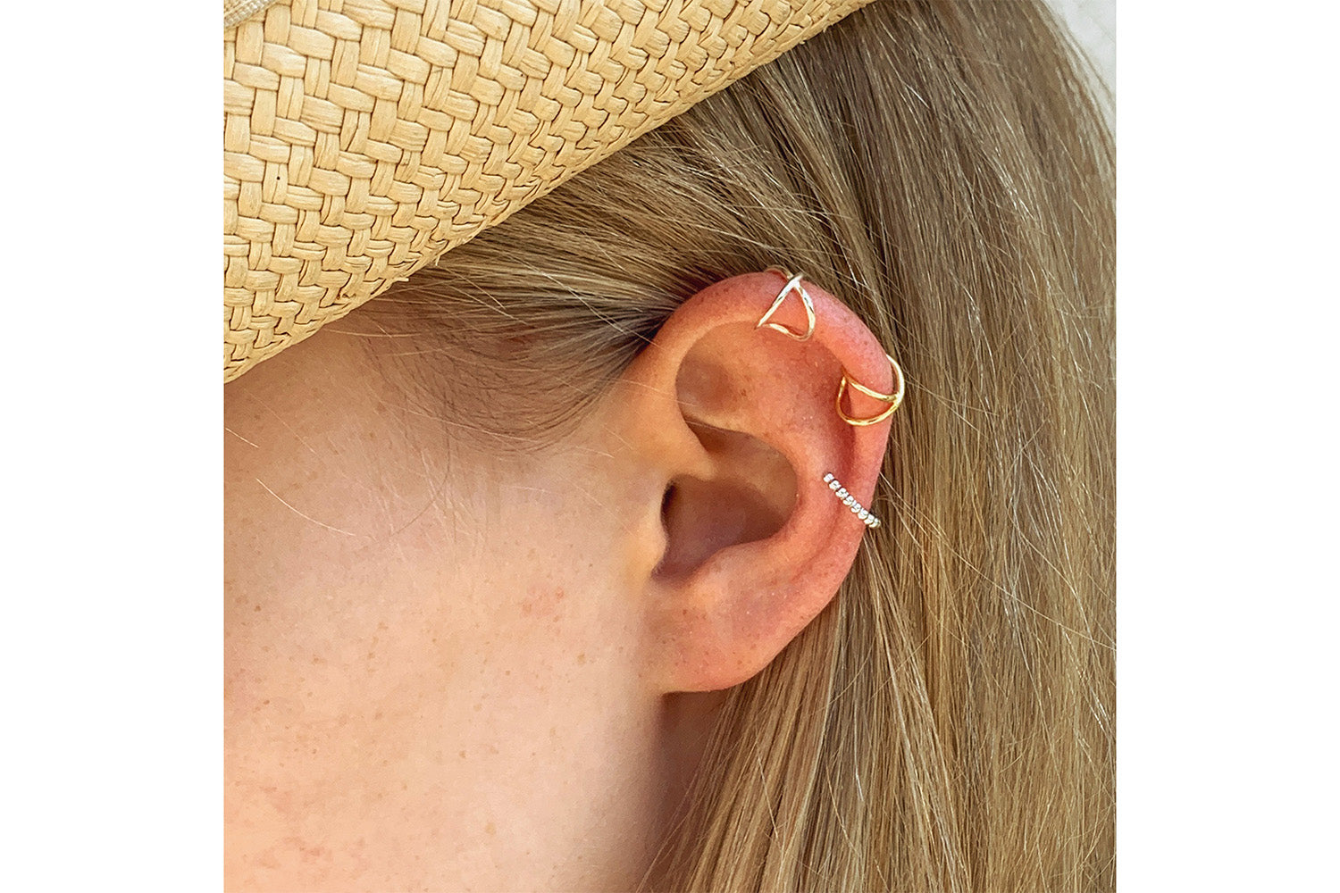 Sterling silver ear cuff on sale earrings